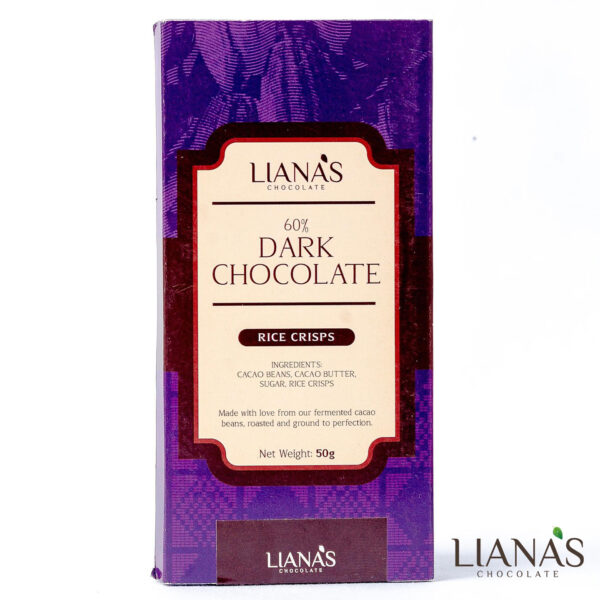 60% Dark Chocolate (Rice Crisps) 50g Bar